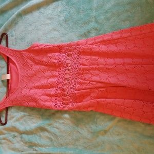 Pink Mid Section Cut Out Dress